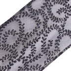 Mesh 12"x108" Table Runner Black - Leaf Vine Embroidery - Bell Racket Store