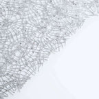 Mesh 12"x108" Table Runner Silver - Sequin Schiffli Lace Design for Stylish Celebrations - Bell Racket Store