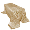 Mesh 90"x156" Rectangle Tablecloth Champagne - Wave Sequin Embroidered Table Cover - Bell Racket Store