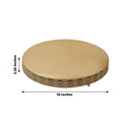 Metal 16" Round Pedestal Cake Stand Gold for Buffet Table Sweets Station - Bell Racket Store