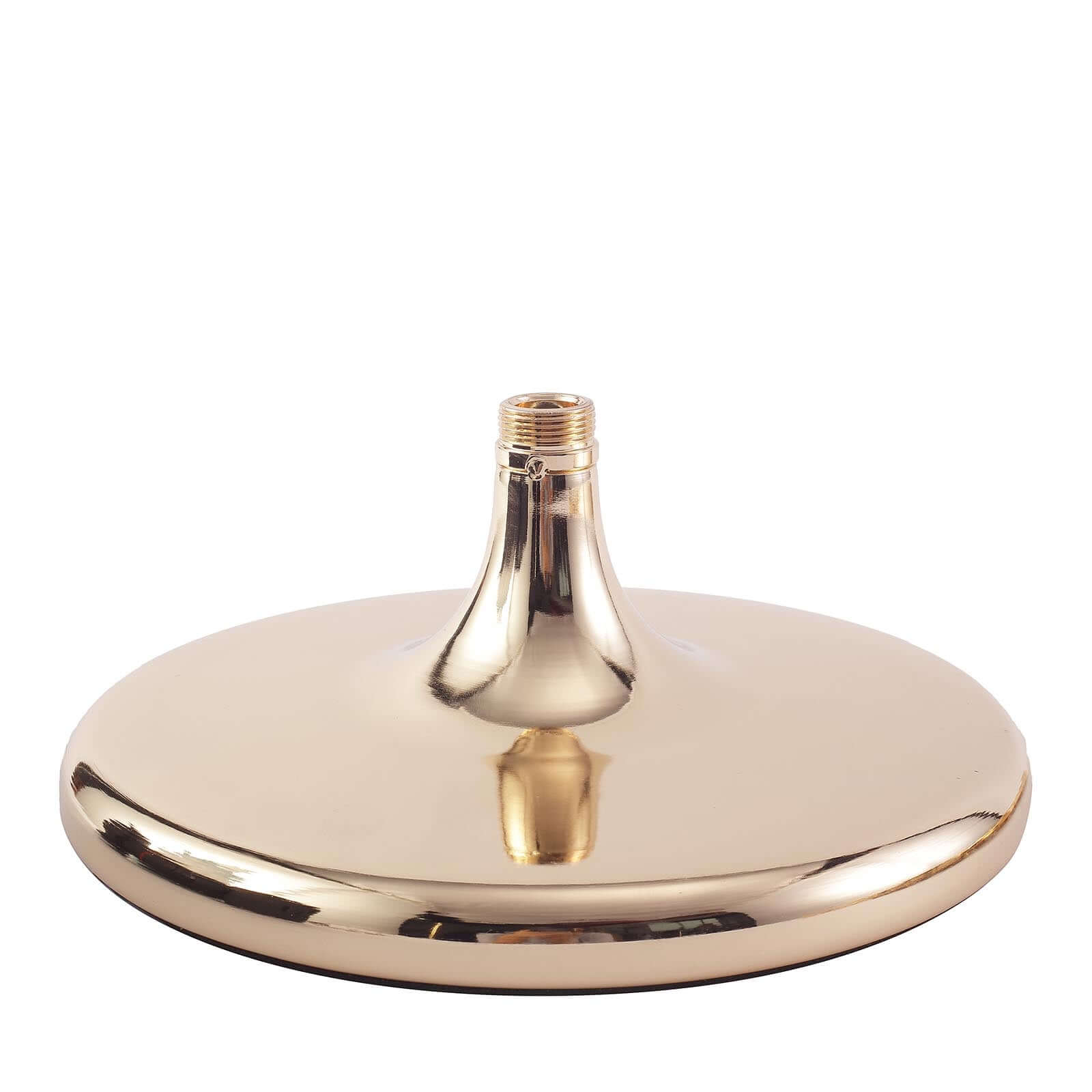 Metal Cake Stand Round Design Metallic Gold with Crystal Chains 14" Dia - Cupcake Dessert Pedestal 16"Tall - Bell Racket Store