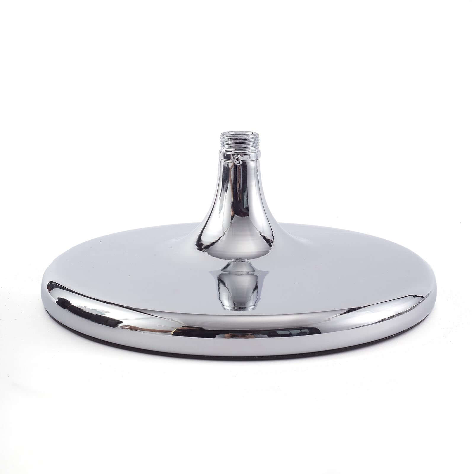 Metal Cake Stand Round Design Metallic Silver with Crystal Chains 14" Dia - Cupcake Dessert Pedestal 16"Tall - Bell Racket Store