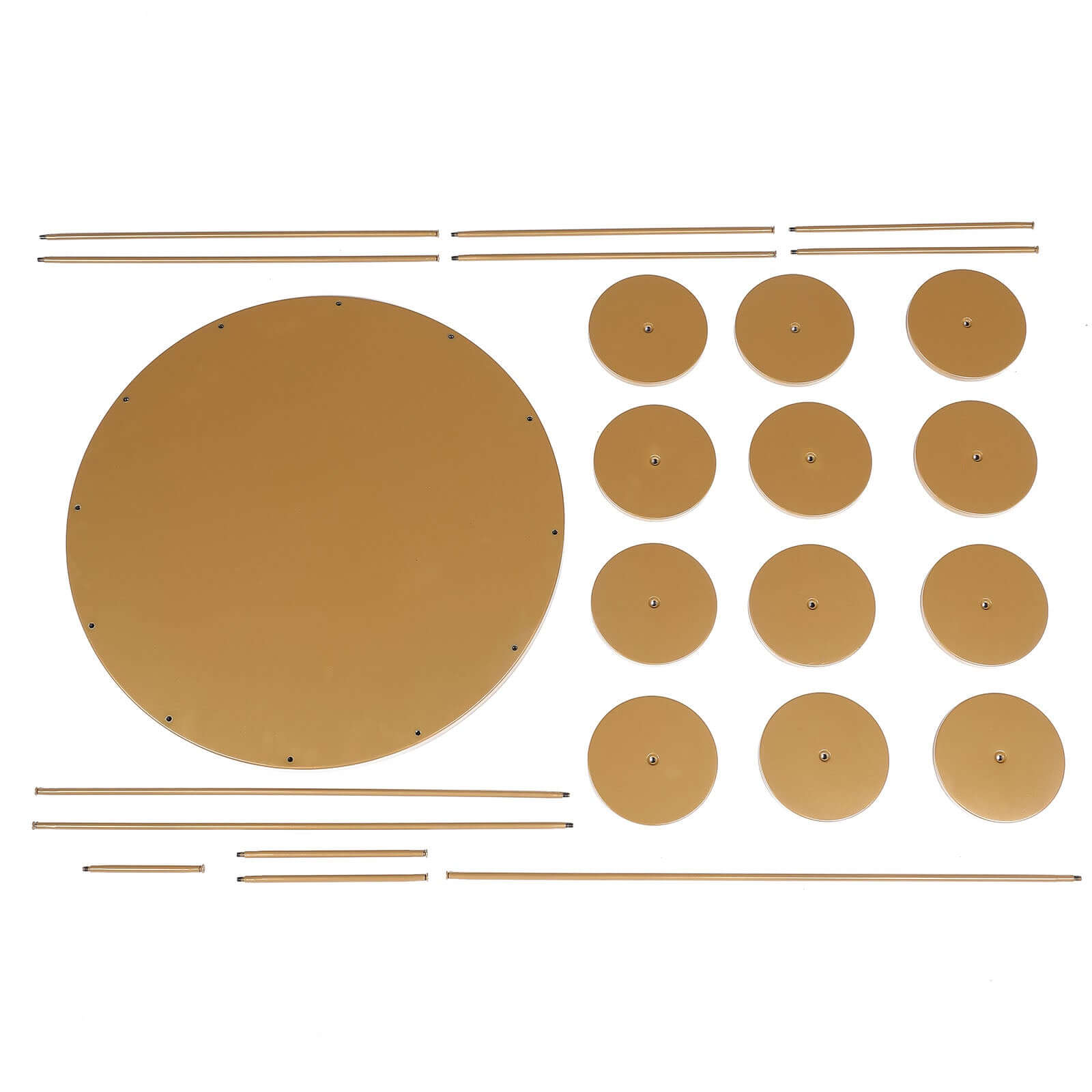 Metal Cake Stand with 12 - Arm Tiered Cupcake Holders Gold - Layered Dessert Display Tower Centerpiece for Luxurious Weddings Gala Events & Dessert Buffets 29" - Bell Racket Store