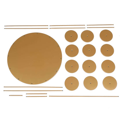 Metal Cake Stand with 12 - Arm Tiered Cupcake Holders Gold - Layered Dessert Display Tower Centerpiece for Luxurious Weddings Gala Events & Dessert Buffets 29" - Bell Racket Store