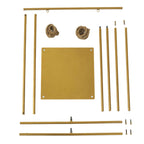 Metal Cake Swing Stand with Jute Rope Gold - Chic Hanging Dessert Display Centerpiece for Upscale Event Table Decor 3ft Tall - Bell Racket Store