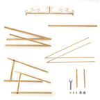 Metal Floor Swing Cake Stand Gold - Exquisite Hanging Dessert Display Serving Station for Upscale Parties & Weddings 6ft Tall - Bell Racket Store