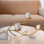 Metal Manzanita Tree Branch Candelabra Candle Holder Stand Gold - Twig Branch Design Table Centerpiece 2ft - Bell Racket Store