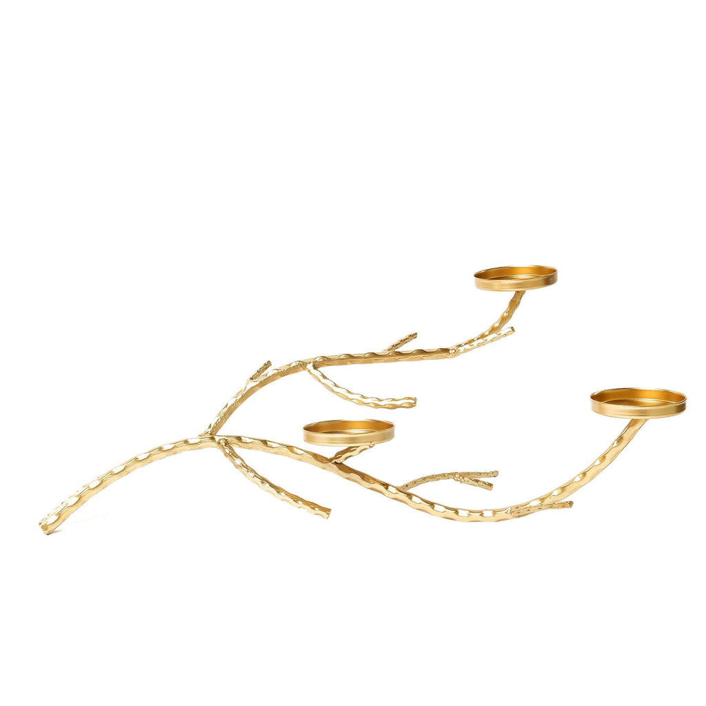 Metal Manzanita Tree Branch Candelabra Candle Holder Stand Gold - Twig Branch Design Table Centerpiece 2ft - Bell Racket Store