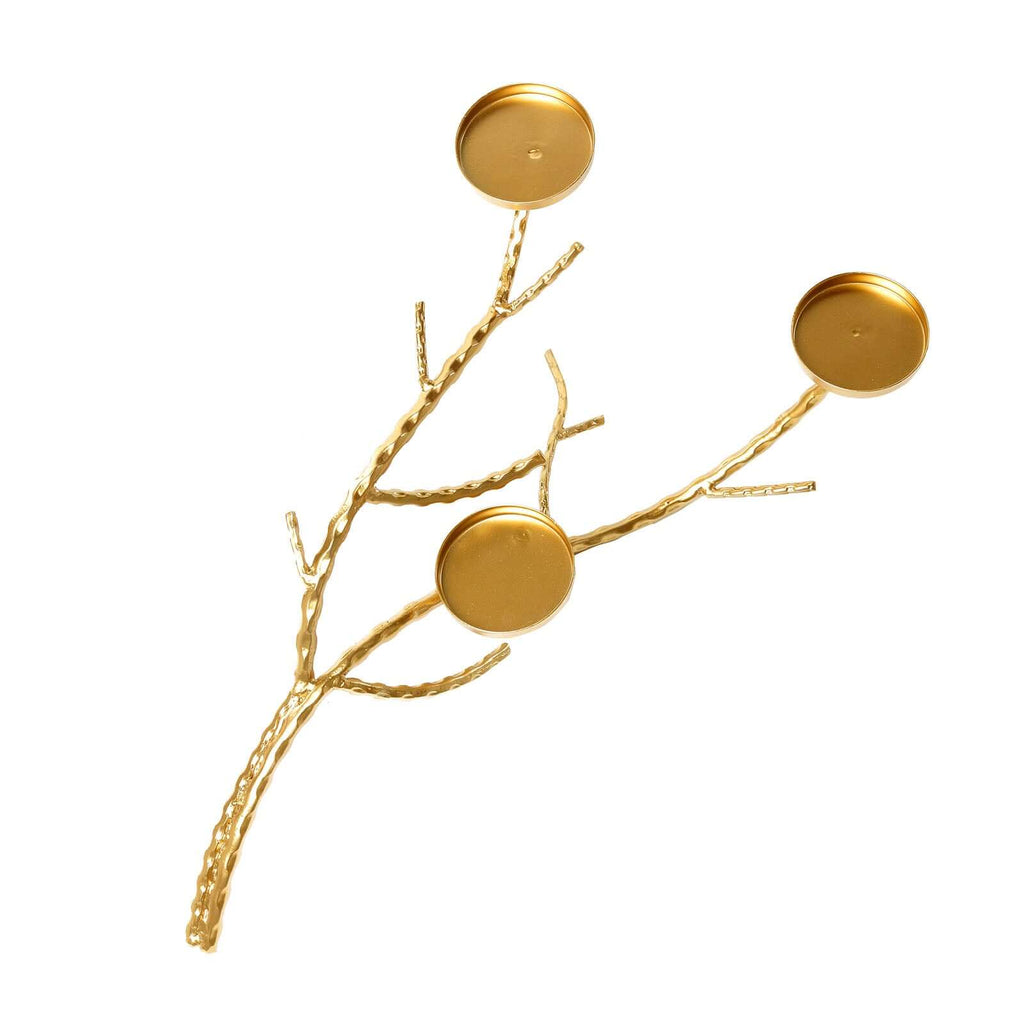 Metal Manzanita Tree Branch Candelabra Candle Holder Stand Gold - Twig Branch Design Table Centerpiece 2ft - Bell Racket Store