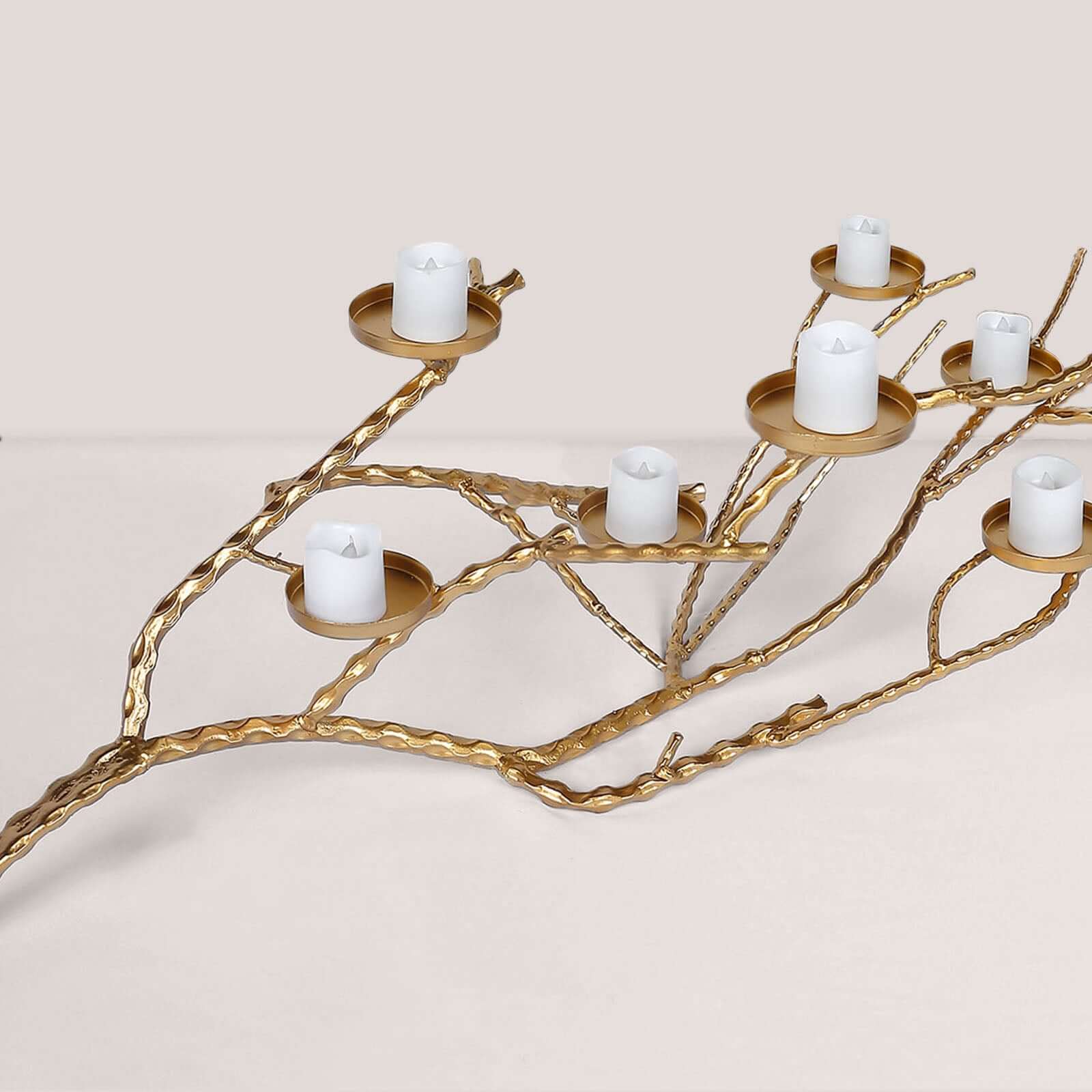 Metal Manzanita Tree Branch Candelabra Candle Holder Stand Gold - Twig Branch Design Table Centerpiece 3ft - Bell Racket Store