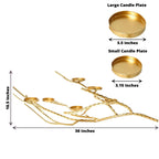 Metal Manzanita Tree Branch Candelabra Candle Holder Stand Gold - Twig Branch Design Table Centerpiece 3ft - Bell Racket Store