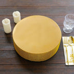 Metal Pedestal Cake Stand Round Design with Rhinestones Gold - Cupcake Holder and Dessert Table Centerpiece 12" - Bell Racket Store