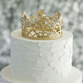 Metal Princess Crown Cake Topper Gold - Exquisite Cake Centerpiece Decor for QuinceaÃ±eras Bridal Showers & Fairytale-Themed Events 2"