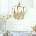 Metal Royal Crown Cake Topper Gold for Glamorous Events & Special Occasions 8"