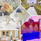 Metal Table Centerpiece Gold Mermaid Tail Design - Wedding Floral Display Flower Frame Stand 2ft - Bell Racket Store