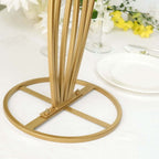 Metal Table Centerpiece Gold Mermaid Tail Design - Wedding Floral Display Flower Frame Stand 2ft - Bell Racket Store