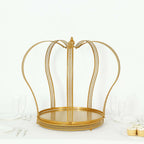 Metal Wedding Cake Stand 26" Gold Princess Crown Style - Exquisite Cupcake Display Holder Centerpiece for Fairy Tale Weddings & Chic Dessert Presentations - Bell Racket Store