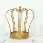 Metal Wedding Cupcake Stand Gold Princess Crown Style - Stunning Dessert Display Holder Centerpiece for Upscale Weddings & Special Occasions 19" - Bell Racket Store
