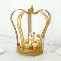 Metal Wedding Cupcake Stand Gold Princess Crown Style - Stunning Dessert Display Holder Centerpiece for Upscale Weddings & Special Occasions 19" - Bell Racket Store