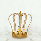 Metal Wedding Cupcake Stand Gold Princess Crown Style - Stunning Dessert Display Holder Centerpiece for Upscale Weddings & Special Occasions 19" - Bell Racket Store