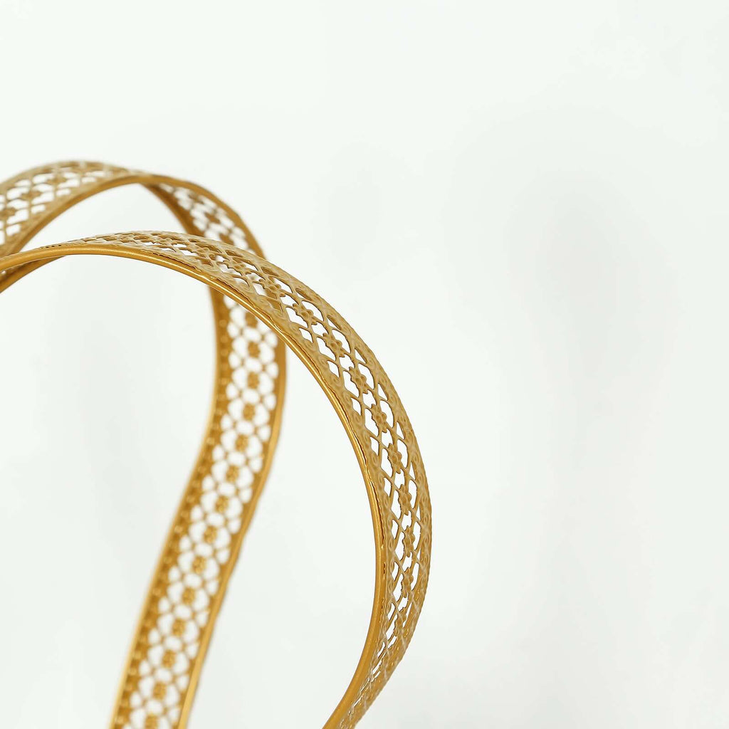 Metal Wedding Cupcake Stand Gold Princess Crown Style - Stunning Dessert Display Holder Centerpiece for Upscale Weddings & Special Occasions 19" - Bell Racket Store