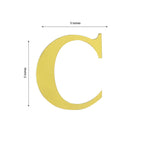 4 Pack 5" Metallic Gold Alphabet Stickers Banner, Customizable Stick on Gold Letters - C