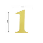 4 Pack 5" Metallic Gold 0-9 Number Stickers Banner, Customizable Stick On Numbers - 1
