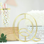 8" Tall Gold Freestanding 3D Decorative Wire Letter, Wedding Centerpiece - Q
