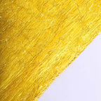 Metallic Tinsel Polyester 12"x108" Table Runner Gold - Shimmery Fringe Shag Event Table Decor - Bell Racket Store