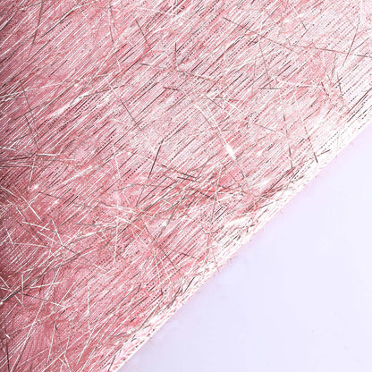 Metallic Tinsel Polyester 12"x108" Table Runner Rose Gold - Shimmery Fringe Shag Table Decor - Bell Racket Store