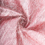 Metallic Tinsel Polyester 12"x108" Table Runner Rose Gold - Shimmery Fringe Shag Table Decor - Bell Racket Store