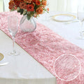 Metallic Tinsel Polyester 12"x108" Table Runner Rose Gold - Shimmery Fringe Shag Table Decor - Bell Racket Store