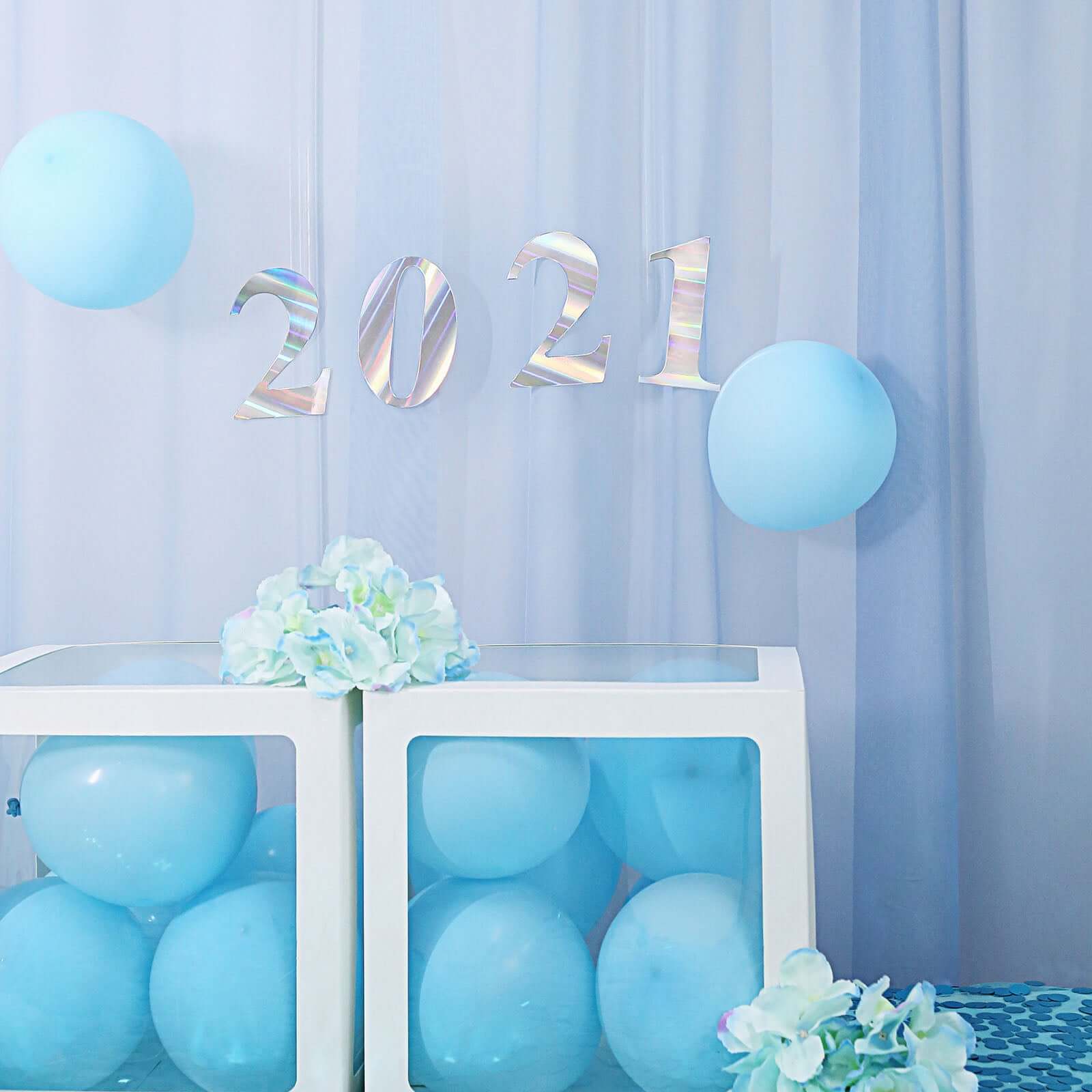 4-Pack Stickers Banner Custom 0-9 Number "3" Design Iridescent - Milestone Age and Date Stick-On Numbers 5"