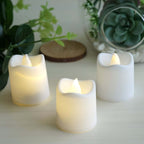 12-Pack LED Tealight Candles Mini Votive White Design - Battery Operated Flameless Lighting