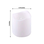 12-Pack LED Votive Candles Classic White Design - Reusable Flameless Battery Operated Lights
