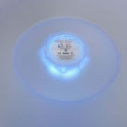 22" Color Changing LED Light Up Inflatable Pouf Ottoman, Waterproof Illuminated Remote Battery Operated Furniture