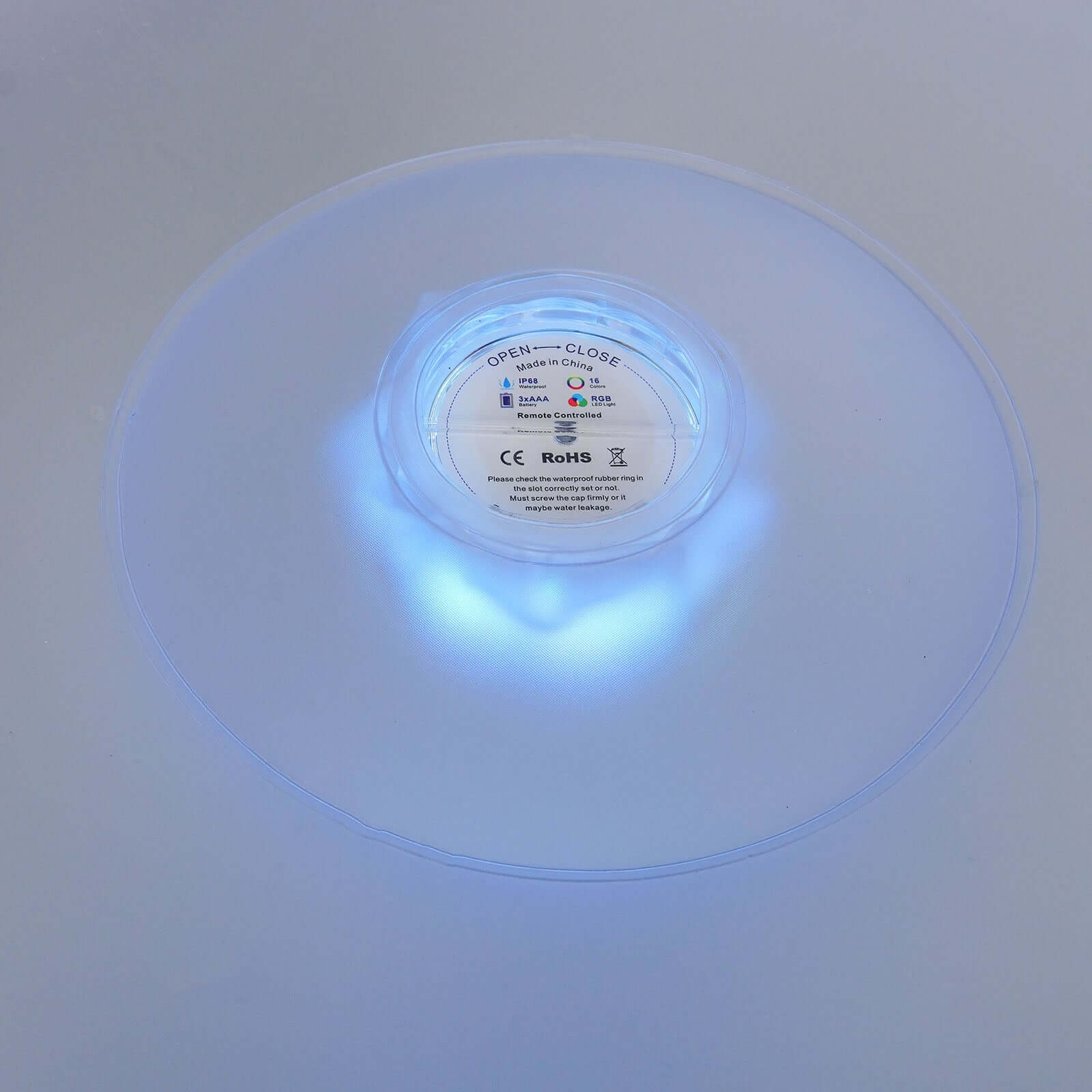 22" Color Changing LED Light Up Inflatable Pouf Ottoman, Waterproof Illuminated Remote Battery Operated Furniture