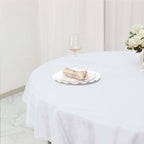 Polyester 70" Round Tablecloth White - Durable & Wrinkle-Resistant Table Cover for Everyday Use