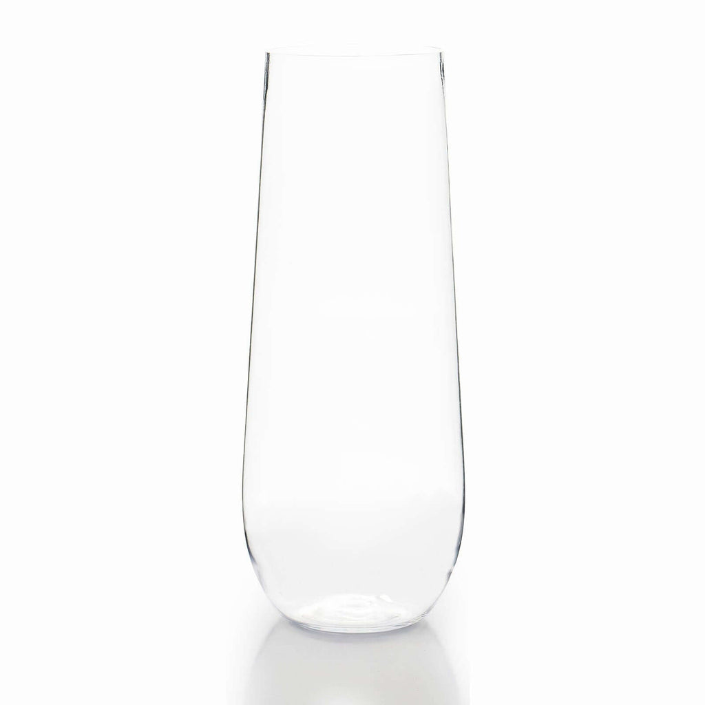 6 Pack Plastic Champagne Glasses in Clear, Reusable Lightweight Champagne Flutes 9oz