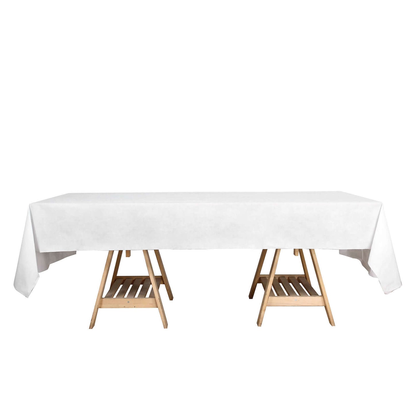 Linen-Like Paper 50"x108" Rectangle Tablecloth White - Disposable Airlaid Table Cover for Easy Cleanup