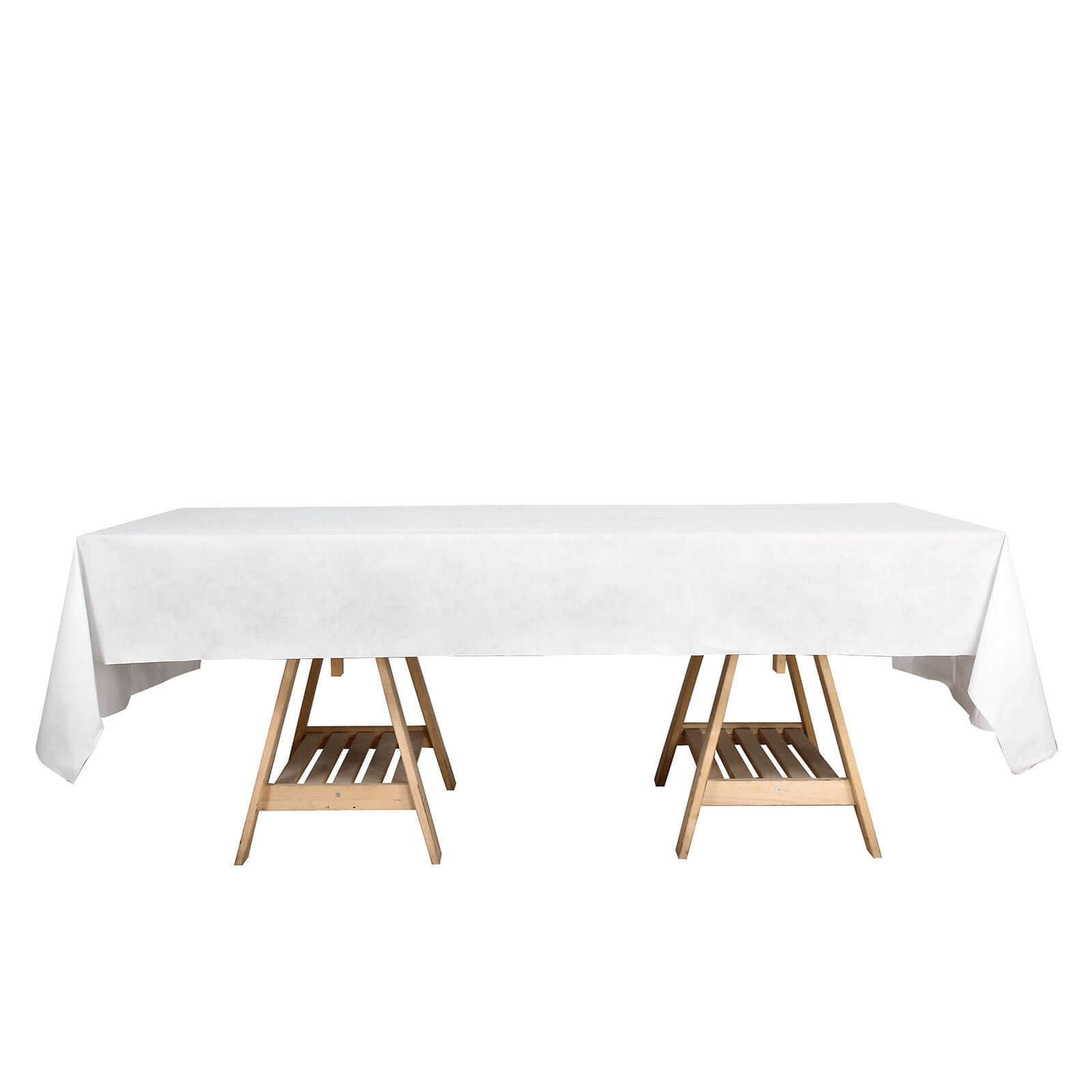 Linen-Like Paper 50"x108" Rectangle Tablecloth White - Disposable Airlaid Table Cover for Easy Cleanup