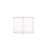 12" Clear Mirrored Acrylic Display Box, Transparent Pedestal Riser with Interchangeable Lid and Base