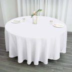 Polyester 108" Round Tablecloth White - Wrinkle-Resistant and Stylish Table Cover