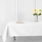 Polyester 54"x96" Rectangle Tablecloth White - Wrinkle-Resistant & Easy-to-Care Table Cover for Weddings & Events