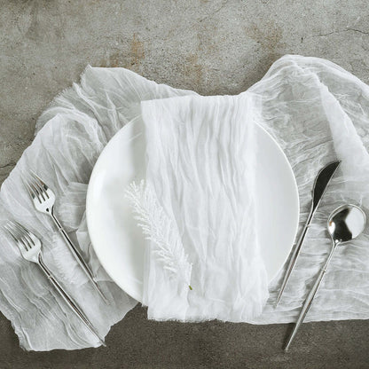 5 Pack Gauze Cheesecloth 24"x19" Napkins White Reusable Dinner Napkins