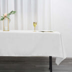 Polyester 60"x102" Rectangle Tablecloth White - Durable and Stylish Table Cover for Special Events