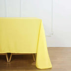 Polyester Square 90"x90" Tablecloth Yellow - Wrinkle-Resistant & Durable Table Cover