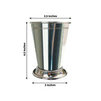 Mint Julep Cup Vase Stainless Steel Silver - Perfect for Flower Arrangements and Event Decor 4.5"