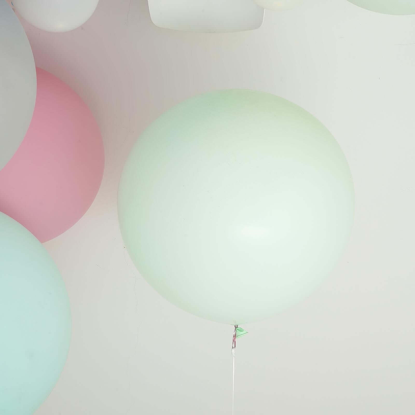 2 Pack 32" Large Matte Pastel Mint Helium Air Premium Latex Balloons
