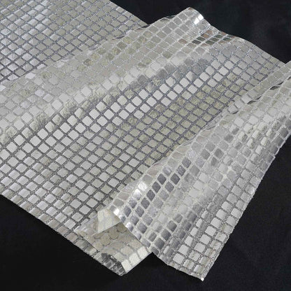 Mirror Foil 12"x108" Table Runner Silver - Shiny Metallic Party Table Decor - NestOCart